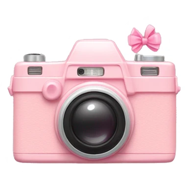 Pastel pink digicam with small pink bow sticker