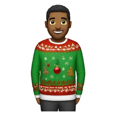 ugly christmas sweater sticker