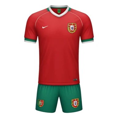 red Portugal football shirt sticker