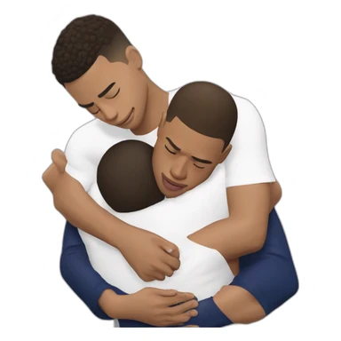 Jude Bellingham hugging Florentino Perez and Mbappe crying behind him sticker