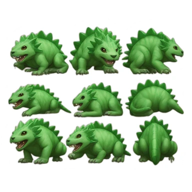 Green Tarasque six paws sticker