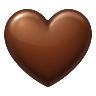 Brown heart sticker