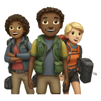 outdoor adventure with friends sticker