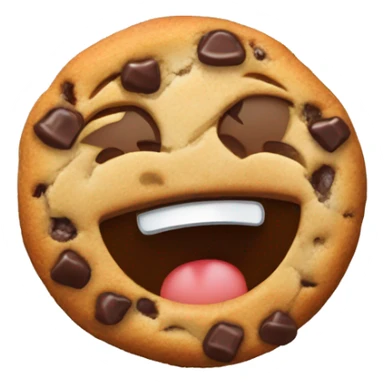 Crying Laughing chocolate chip cookie sticker