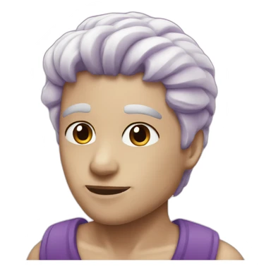 white purple love sticker