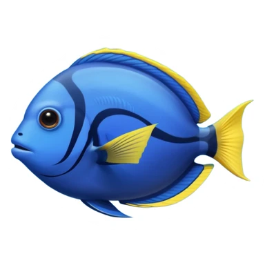 blue tang fish with aquarium sticker