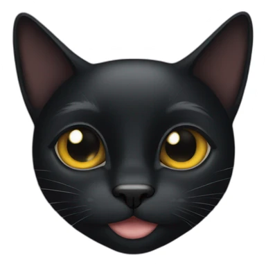 black cat with one eye sticker