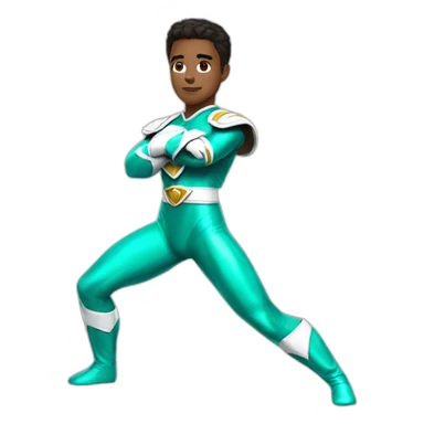 turquoise power ranger full body sticker