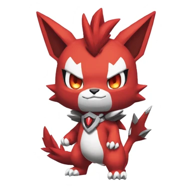 Full body cute cool Guilmon-Zoroark-Zangoose-Incineroar sticker