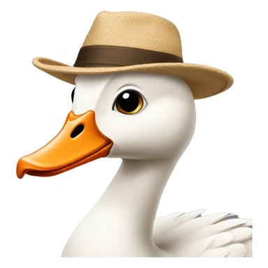 Silly goose wearing hat sticker