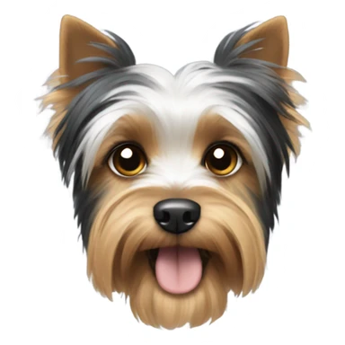 Black and white yorkie terrier sticker