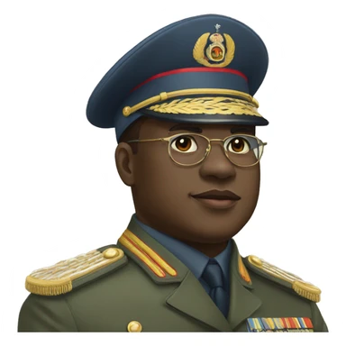 felix tshisekedi en tenue  militaire sticker