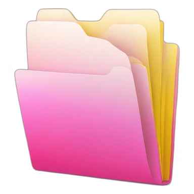 gradient pink yellow shades folder with documents sticker