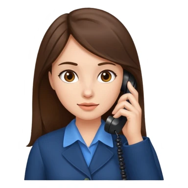 ￼ Brunette Haired Girl on the phone  sticker