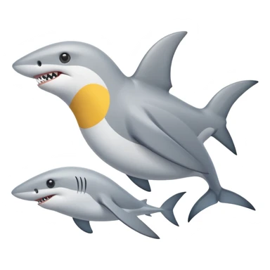 Shark mixed with seagull sticker