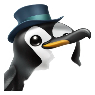 pinguin with a hat sticker