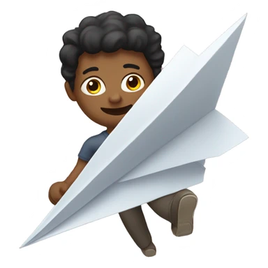 Me flying a paper airplane sticker