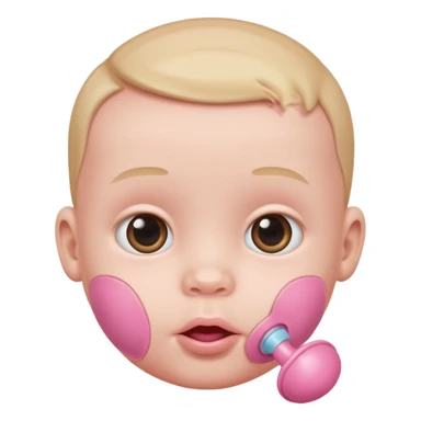 baby boy face with dummy sticker