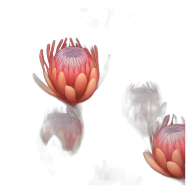 classic protea bold colours cartoon style sticker