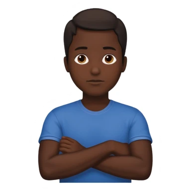  silhouette  crossing his arm  sticker