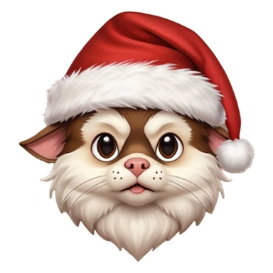 mogwai from the movie gremlins with a santa hat sticker