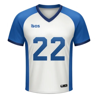 White football jersey turn around with number 22 and my name RONIHO  sticker