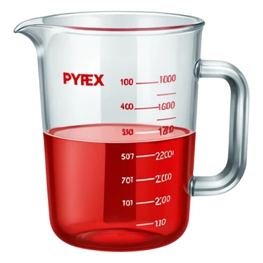 Pyrex measuring cup sticker
