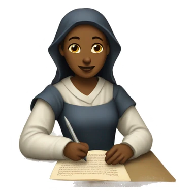 medieval scribe womenscribe sticker