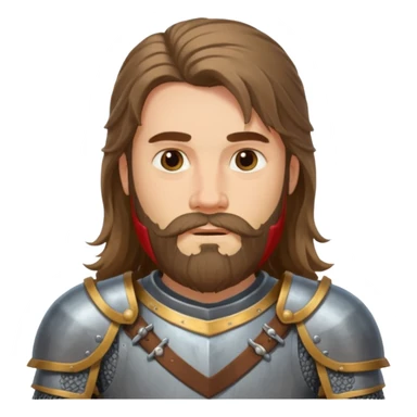 BEARDED Knights long hair long beard sticker