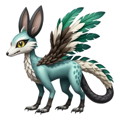 Meloetta-Vernid-Trico-Lombax-Sergal-Pokémon-Fakémon-fusion-hybrid-creature sticker
