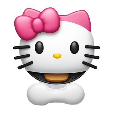 Hello kitty with a grill sticker