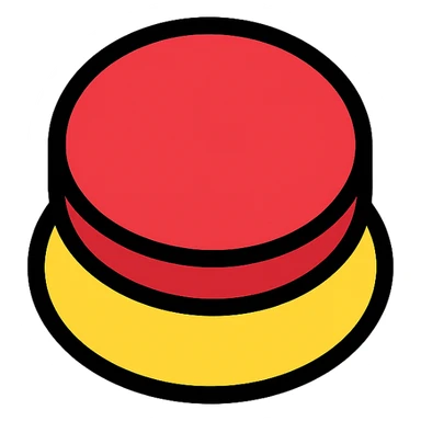 red button with black outlines sticker