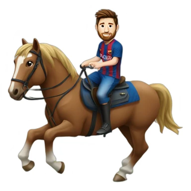 Messi sur cheval  sticker