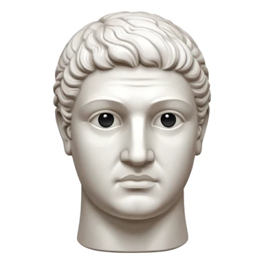 white marble greek statue head  sticker
