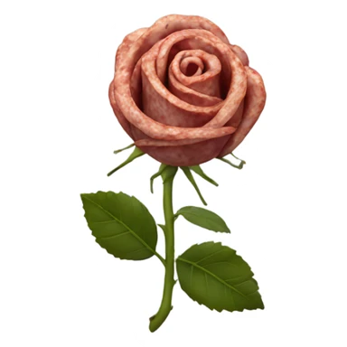 Rose made with salami sticker