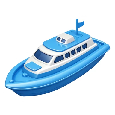 simple plastic toy boat sticker