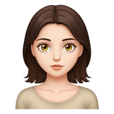 brunette girl with hazel eyes  sticker