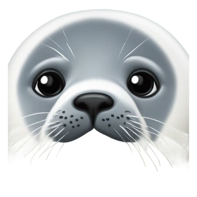 very fat harp seal sticker
