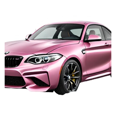 BMW m2 Pink with snow sticker