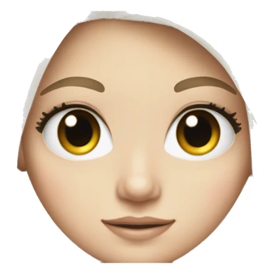 white girl with siren eyes and long black hair sticker