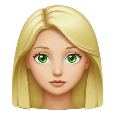 blonde girl with green eyes  sticker