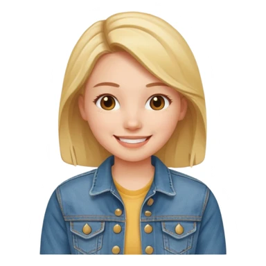girl in jean jacket sticker