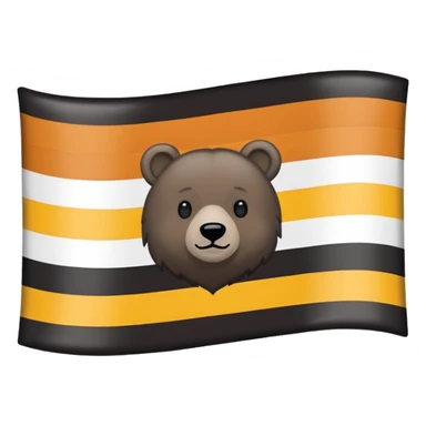 gay bear pride flag, simple, bold stripes, iconic design, no text sticker