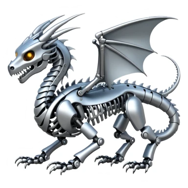 A skeleton robot dragon  sticker