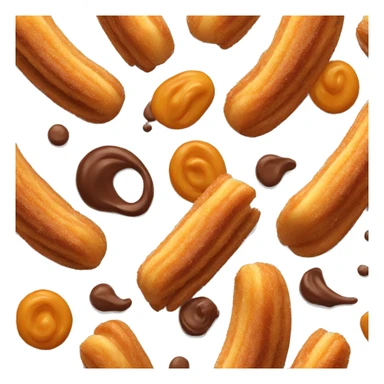 Churro bañado en chocolate  sticker