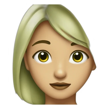 chica ojos verdes sticker