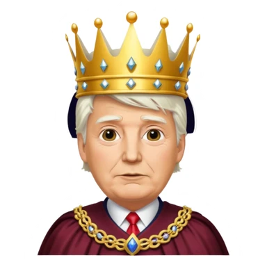 President Trump as 90 year old king sticker