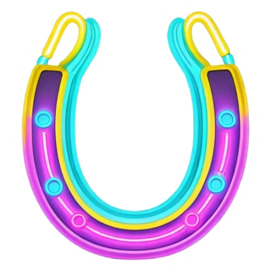 Neon horseshoe sticker