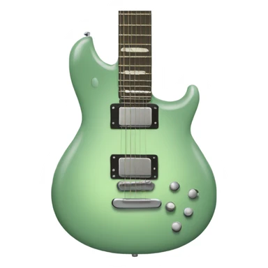 Sage green guitar  sticker