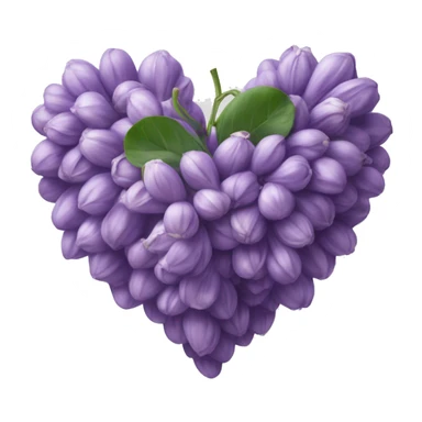 lilac heart adorned with garlic garland sticker